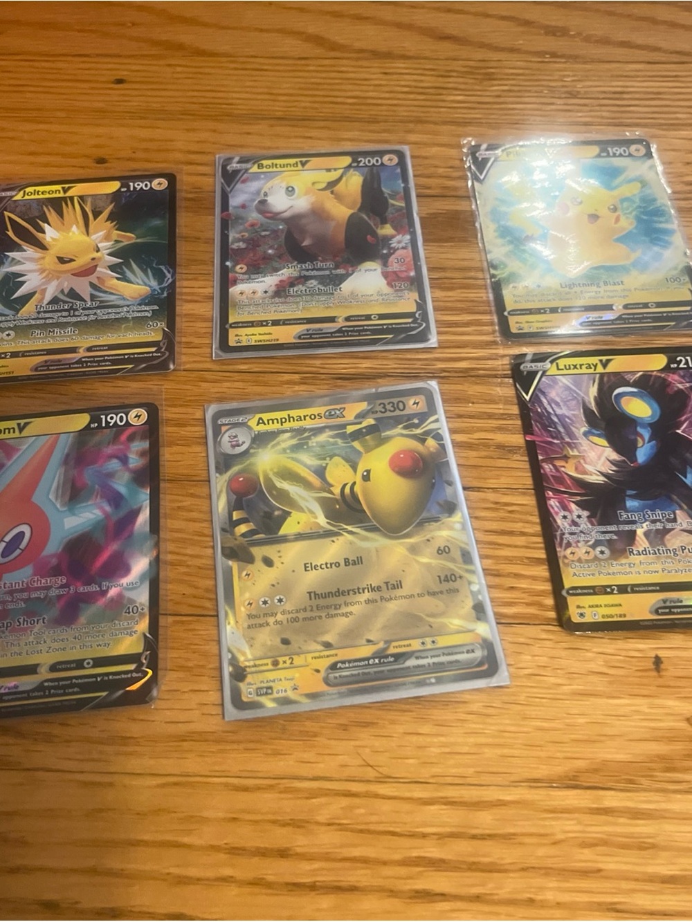 Pokemon Ex and v electric Type Playable Lot 6